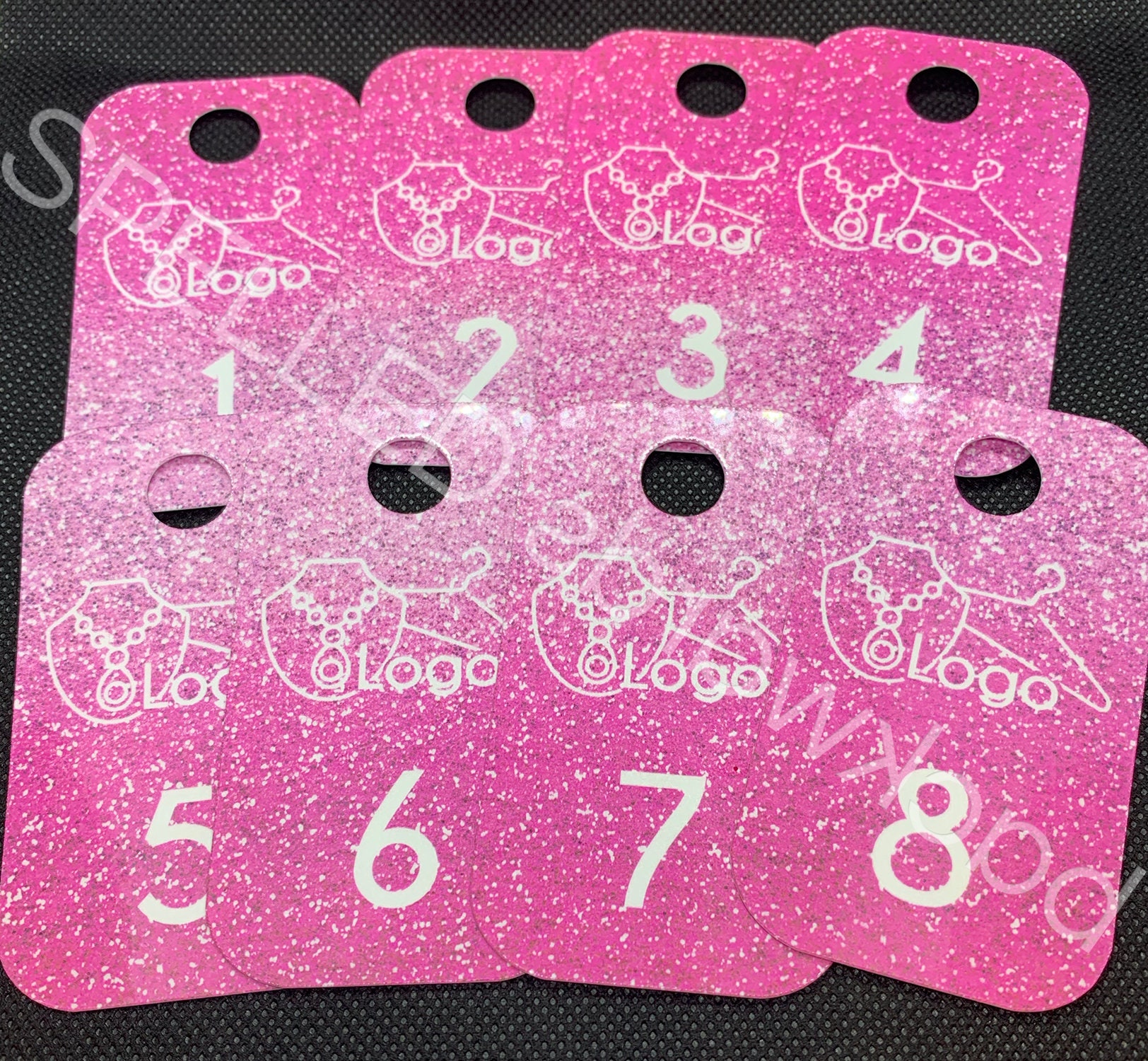 live-sale-number-tag-cards-regular-reversed-set-of-100-pink-glitter-effect-rounded-corners-etsy
