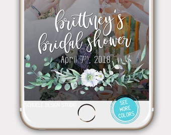 Bridal Shower Snapchat Filter, Bridal Shower Goefilter, Bridal Geofilter, Bride-to-be snapchat filter, custom geofilter, Greenery Geofilter