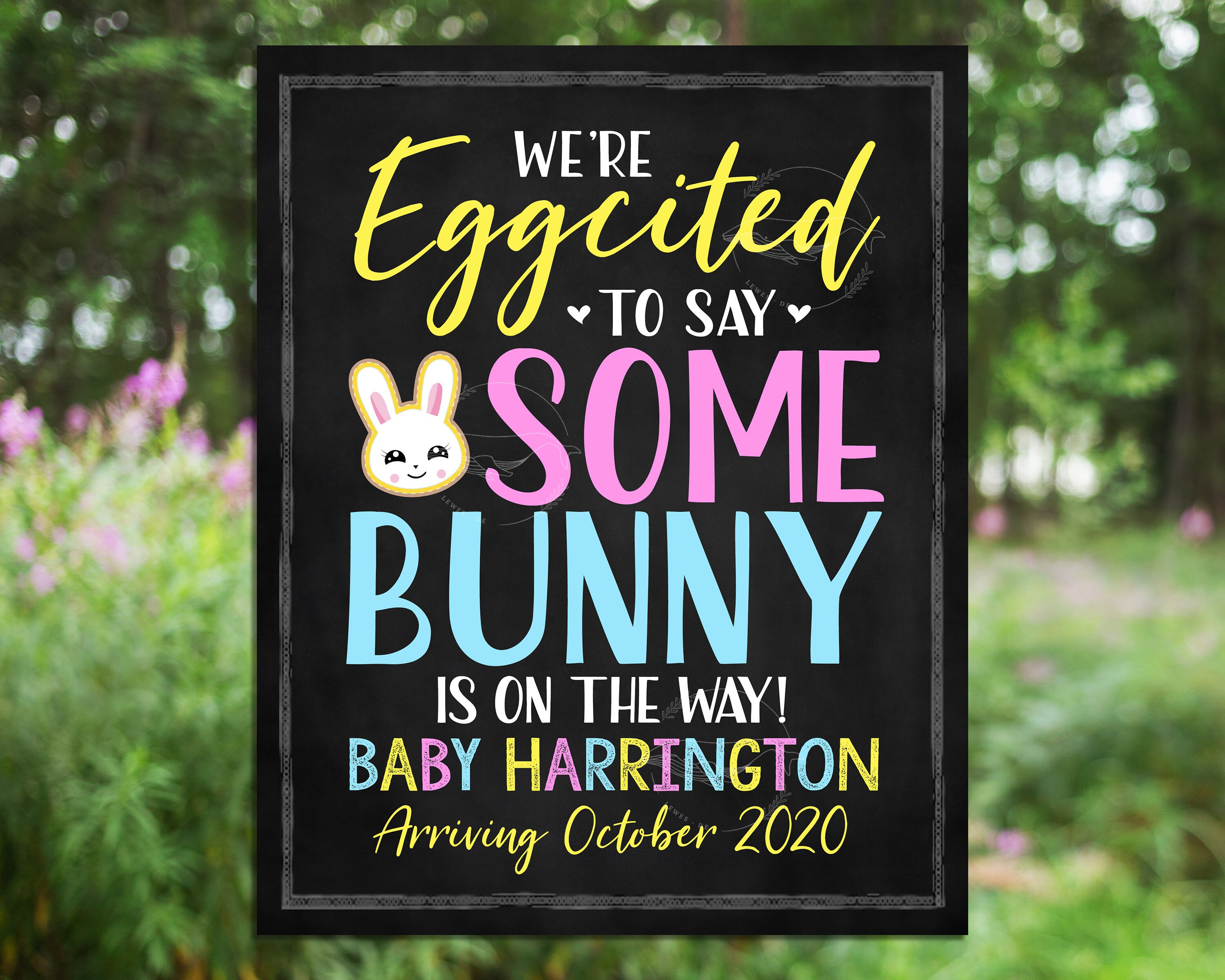 Easter Pregnancy Announcement Baby Announcement Easter Baby Etsy