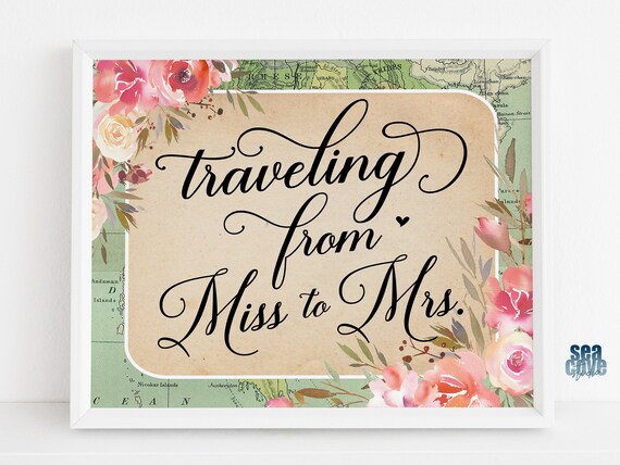  Travel Theme Bridal Shower Traveling From Miss to Mrs 