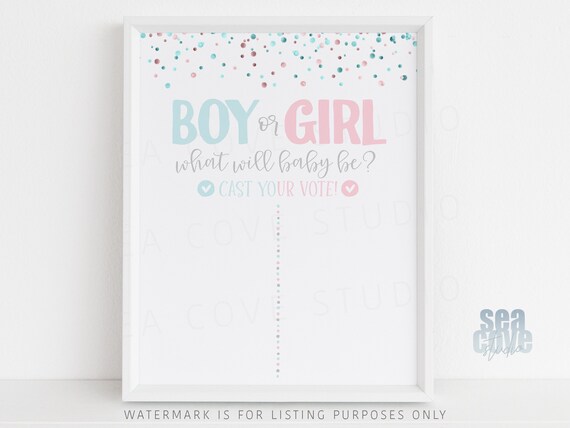 Nino O Nina Lo Que Sera El Bebe Decoracion De Revelacion De Etsy