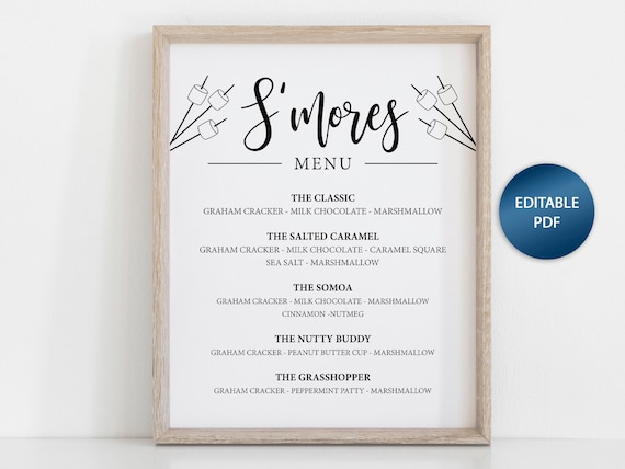 Smores Menu,Smores Menu Printable, Smores Bar, Wedding ceremony Printable, Outside Social gathering, Rustic Marriage ceremony, Reception Signs and symptoms, Quick Down load Menu picture relating to Printable Marshmallow Template titled Smores Menu,Smores Menu Printable, Smores Bar, Marriage ceremony Printable, Outside Social gathering, Rustic Marriage ceremony, Reception Signs and symptoms, Fast Down load Menu