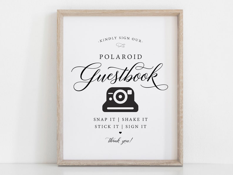 Polaroid Guest book Sign Wedding Photo Guestbook Sign