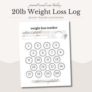 Gewichtsverlies tracker, 20 pond gewichtsverlies log, gewichtsverlies dagboek, gewicht doel tracker, pond verloren tracker, gewichtsverlies afdrukbaar, 20 pond