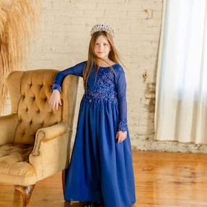 Children's Sapphire Dress For Any Special Occasion image 1