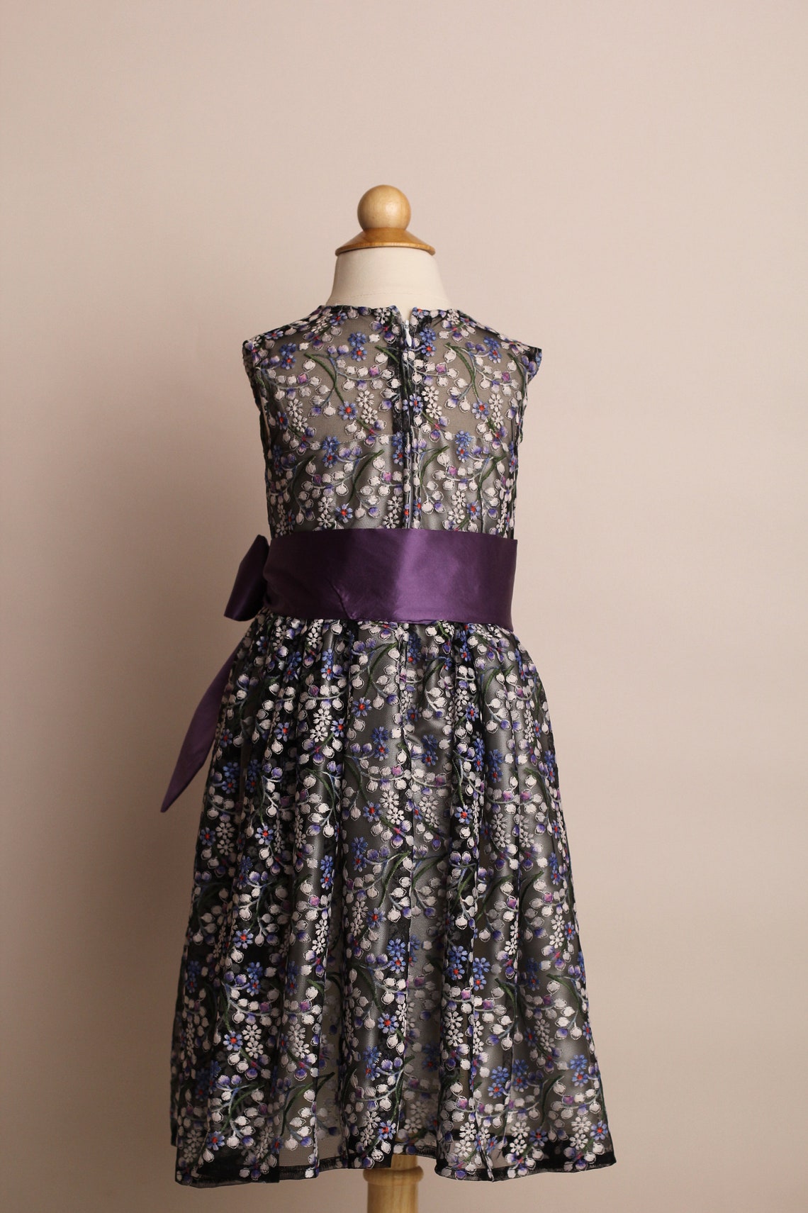 Purple Flower Girl Birthday Dress Gift for Girl Flower Girl Etsy