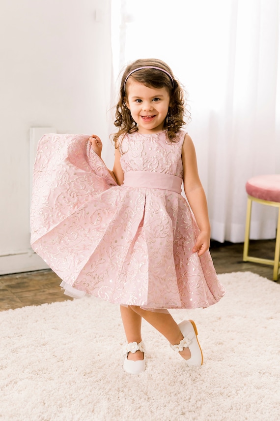 Soft Pink Short Dress Little Girls Party Dress Girls Formal -  UK