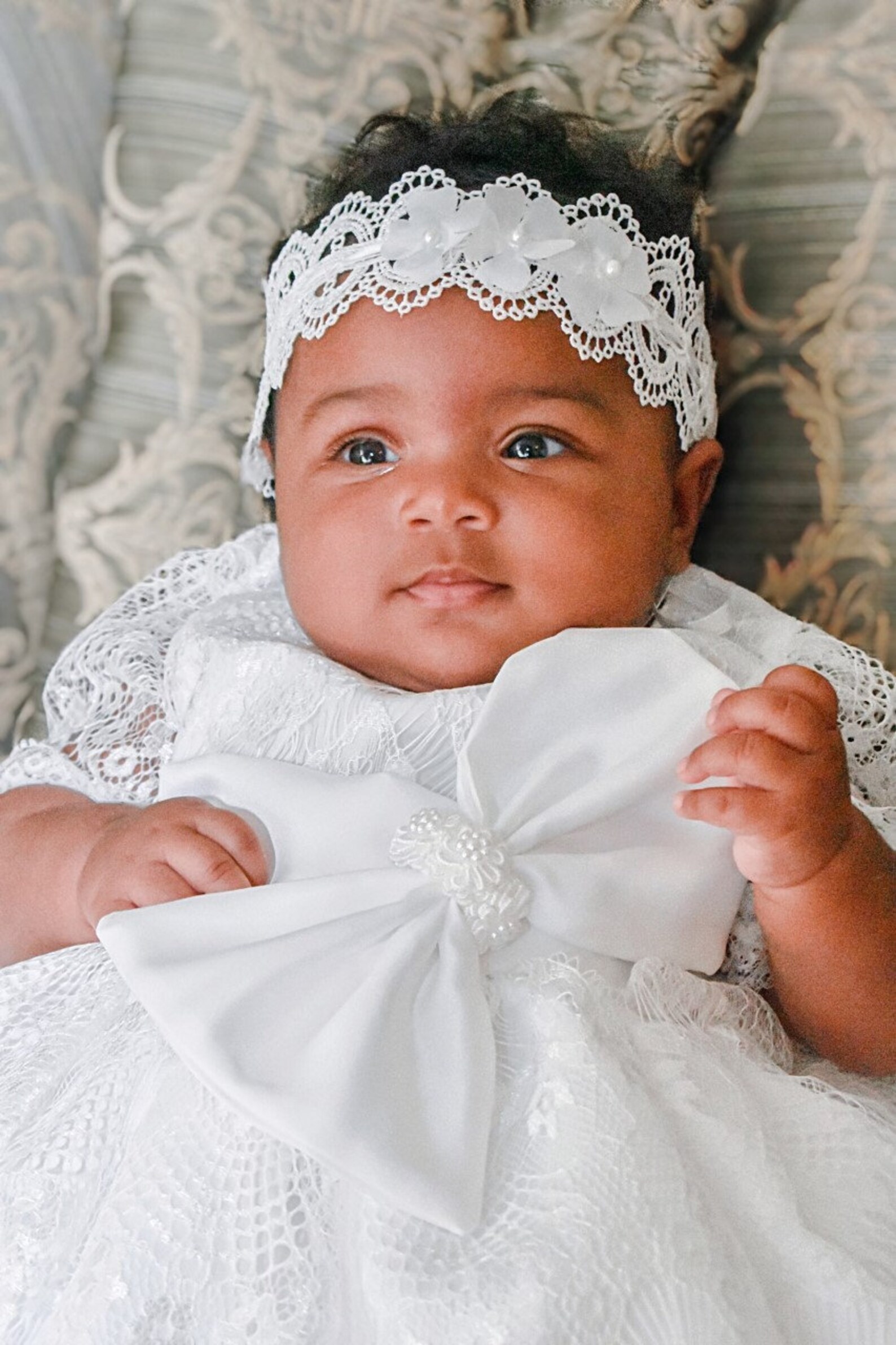 Baby Infant Lace Dress Girls Baptism Outfit Lace Christening Etsy