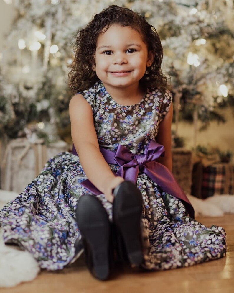 Purple Flower Girl Birthday Dress Gift for Girl Flower Girl Etsy