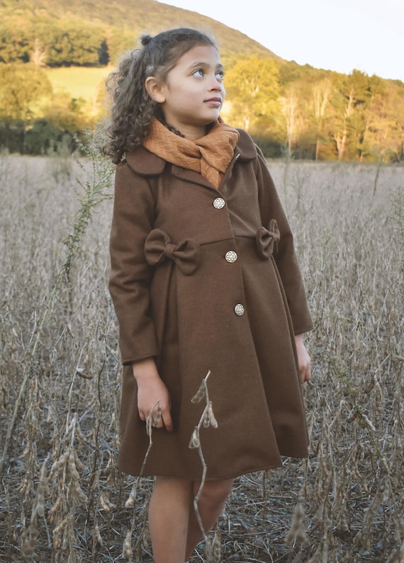 Girls Brown Winter Coat, Fall Brown Coat, Winter Coat, Long Coats, Winter  Jacket, Girls Jacket, Girls Winter Coat, Fall Girls Jackets 