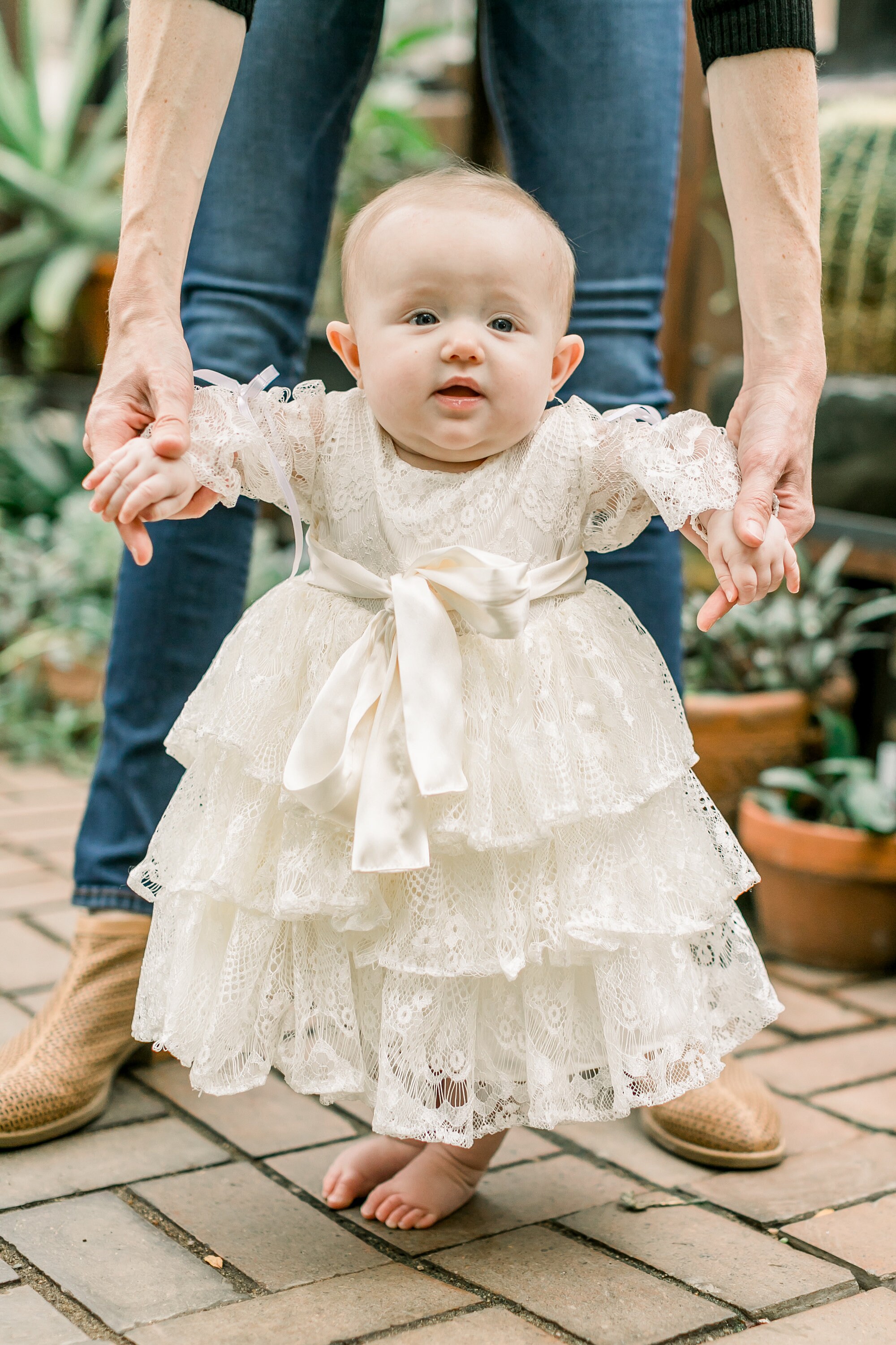 Ruffled Lace Baptismal Dress Bohemian Dress for Baby Girl | Etsy