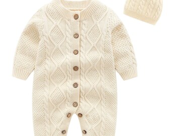 cable knit onesie