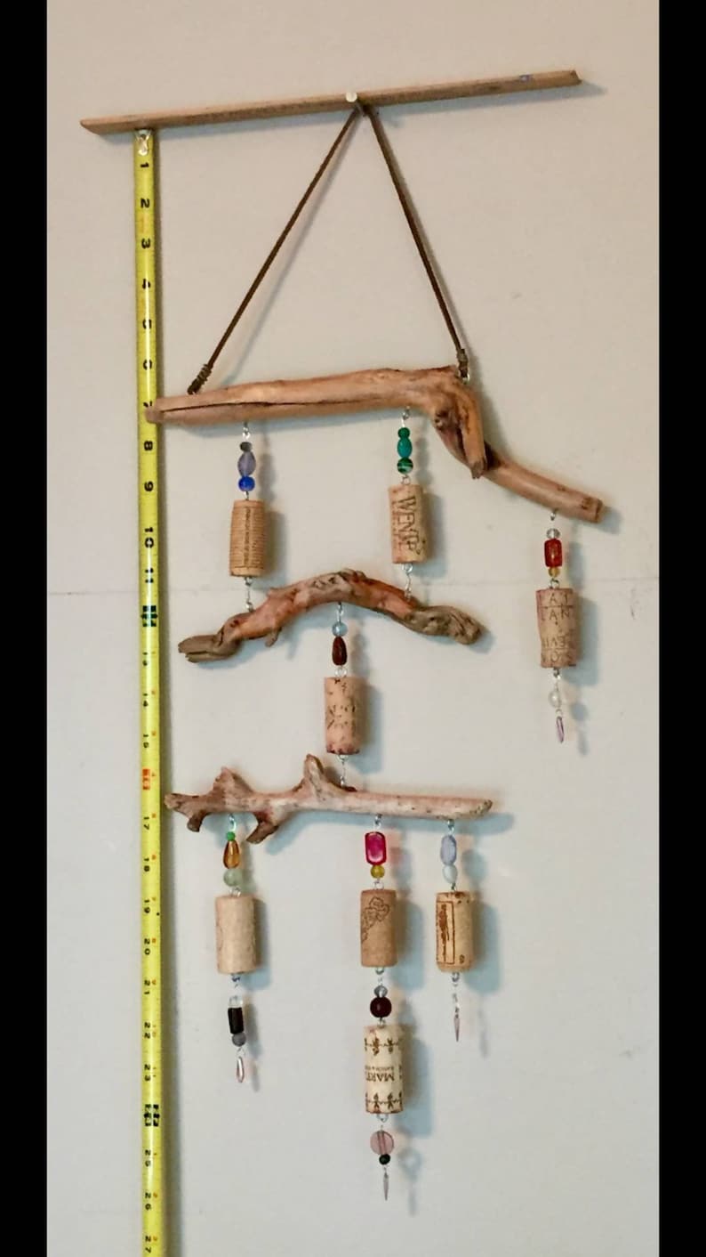 Hanging wine cork art TWISTED SISTER