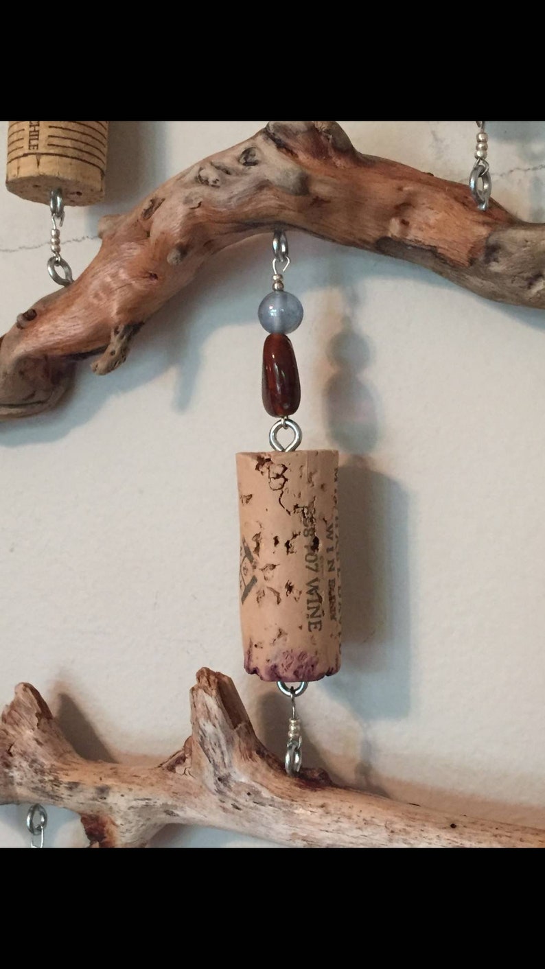Hanging wine cork art TWISTED SISTER