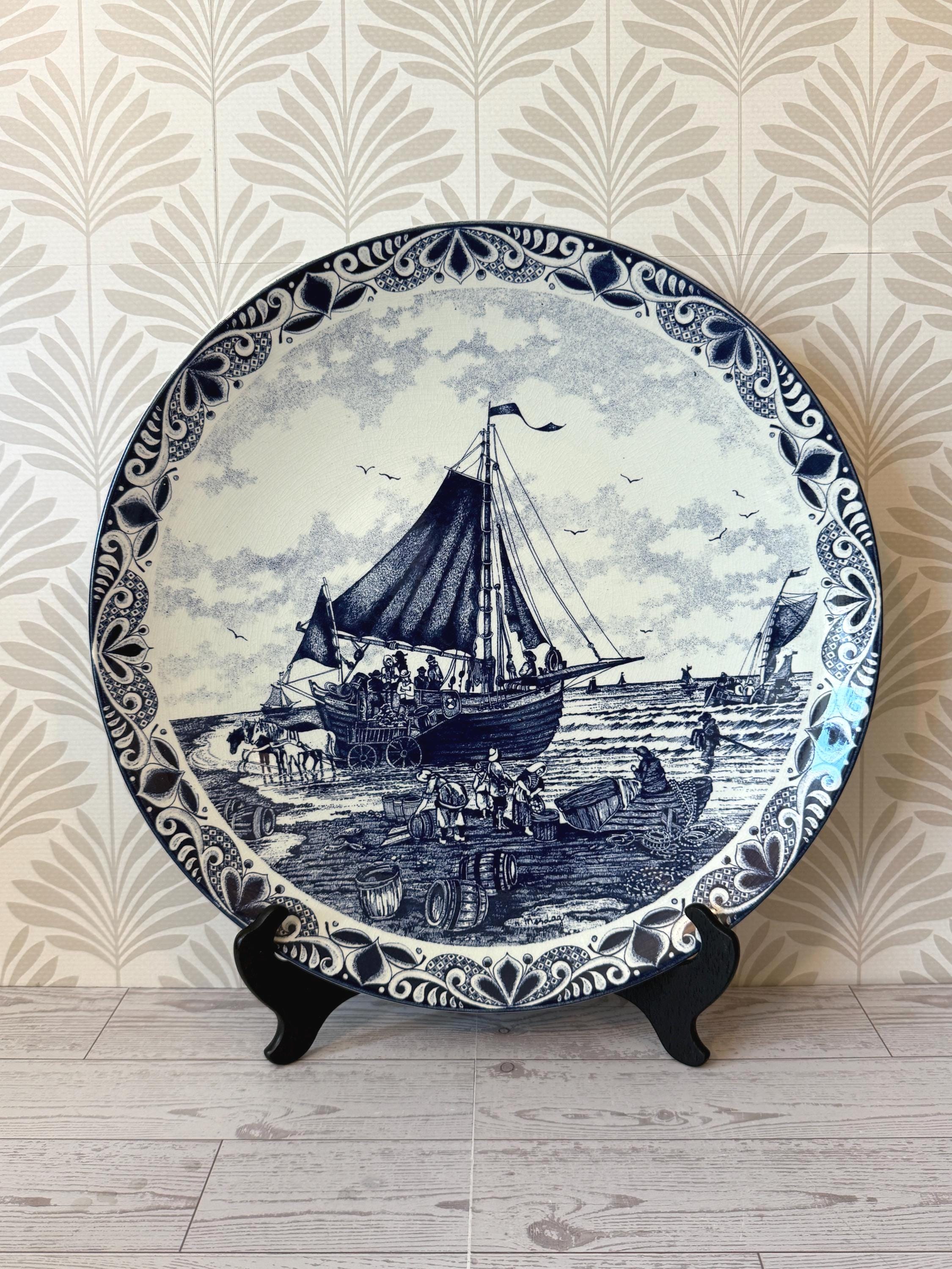 Blue and White Nautical Plates - Etsy