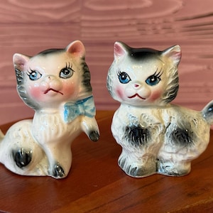 Big Eye Cat Figurine - Etsy