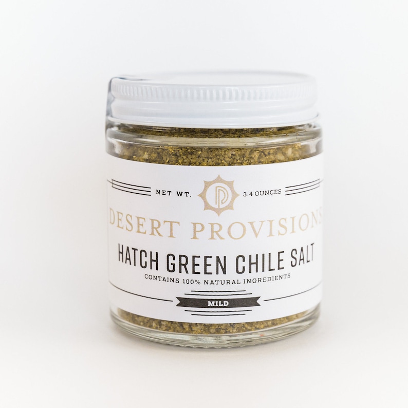 Hatch Green Chile Salt mild or Hot // 100 All Natural // Certified