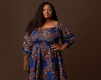 Plus size dresses, African plus size dress, Ankara Plus size dress, 2XL dress, XL dress, Plus size Tiedye dress, Plus size floral dress,