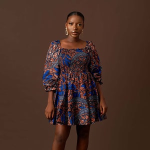 Robe paysanne en pagne hot sale