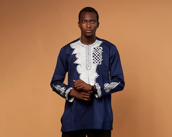 African Men's Shirt, Ankara Men's Shirt, African party shirt for men, African groom shirt, men dansiki shirt, African men dress shirt, shirt