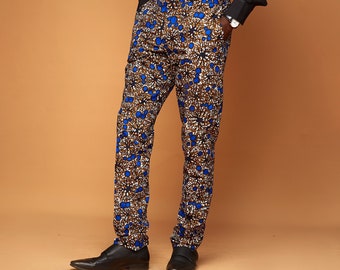 African men attire for photoshoot birthday party, African Ankara Men's Pants, Colorful pattern  Men's Pant's, African gift for men, Floral