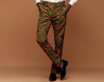 African themed Graduation photoshoot wedding attire, Ankara Men's Pants, African Men's Pants, Gift for men, Men's dress  Pants, print pants