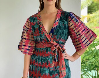 African Dress, Ankara Dress, Colorful African Dress, Summer African Dress, African print dress, Plus size African Dress, Tie dye dress,