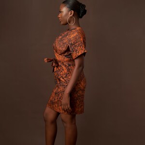 African Dress, Ankara Dress, Colorful African Dress, Plus size dress, Afrocentric women dress, Holidays party dress, Tiedye dress, Dress image 3