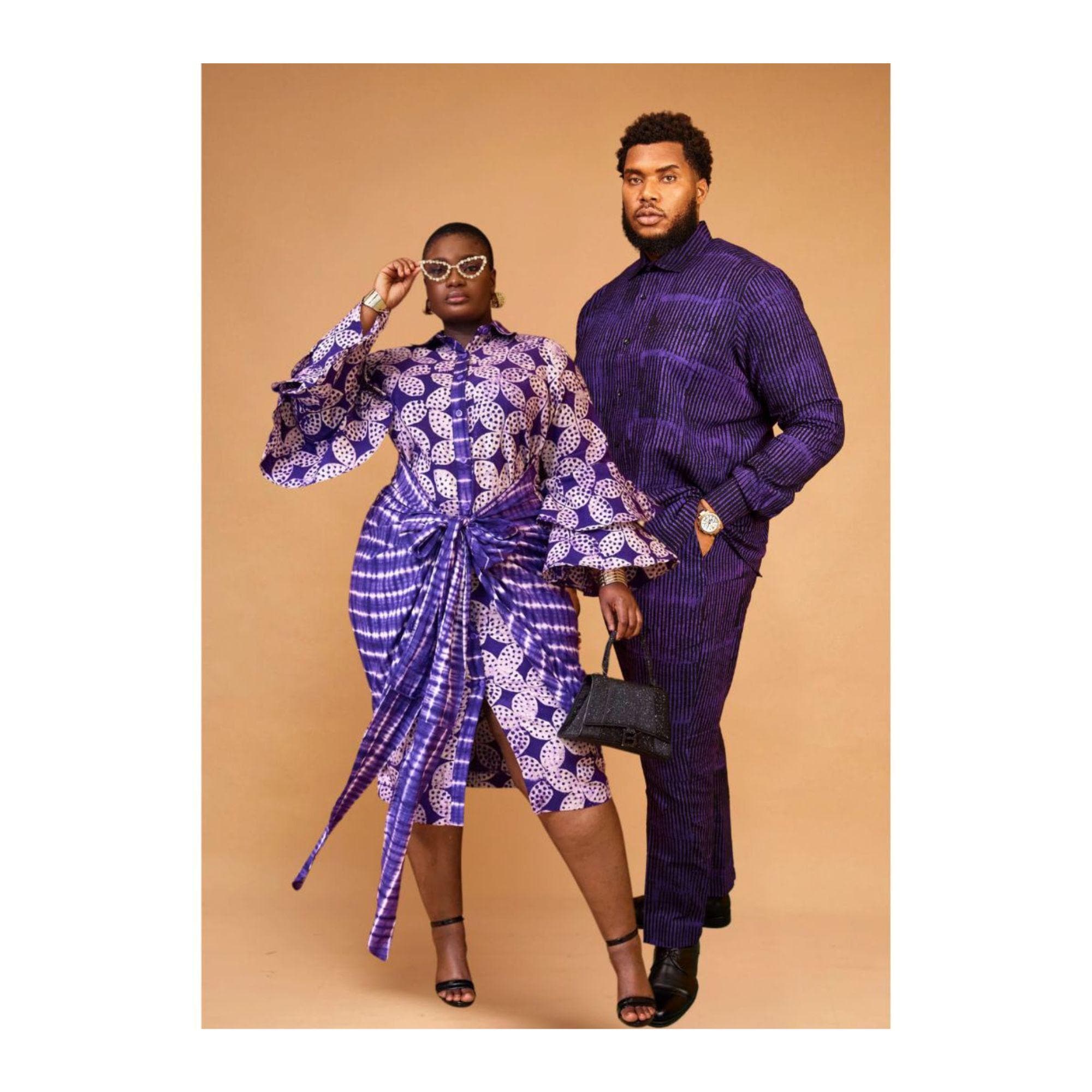 purple engagement dress for couple Simple Engagement Dresses Ankara Couples Outfit Purple