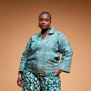 African Top, Hots Summer African Tops, Ankara Print Blouses, Colorful Ankara Blouses, African Inspired Blouses, Long sleeve African Blouse