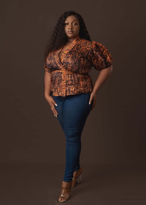 Ankara Blouse for Plus Size Women Plus Size Tiedye Top African