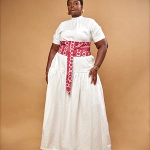 Hand-Dyed Ankara Maxi Dress: Yellow African Print Cotton Dress image 10