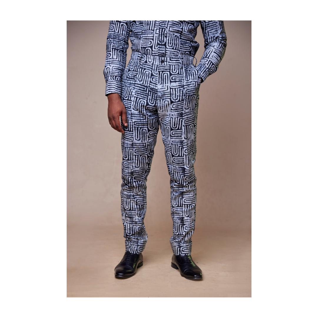 Colorful African Print Slim Fit Pants for Men - Perfect for Work, Prom, or Wedding. Statement pants for men, Pattern Pants for men, menPants