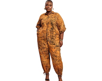 Women jumpsuit for Special Events, Tiedye jumpsuit, African women party clothes,  Ankara women pants