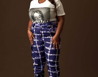 Pantalon cargo à imprimé batik pantalon de jogging africain en