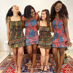 African Dress, Ankara Dress, smocked summer dress,Shirred dress, ruffle dress, Plus size African Dress, Summer African Dress, Ankara Print, image 8