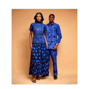 African couple clothes, african couples matching outfit, Ankara his & hers, couple matching outfit, African party matching clothes,preweddin