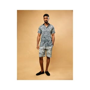 Ankara Men&#39;s Short Set: African Print Beach Wedding Outfit