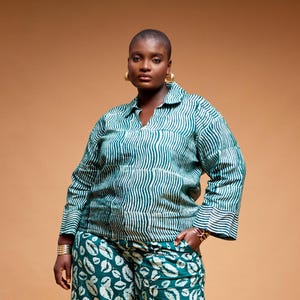 African Top, Ankara top, Ankara Print Blouse, Colorful Ankara Blouses, African Inspired Blouses, Long sleeve African Blouse, Tie dye Top