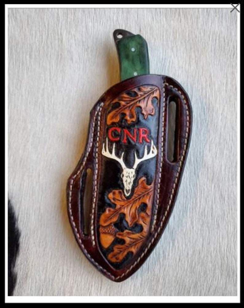 Extreme Slanted Pancake Style Fixed Blade Knife Sheath Knife Etsy