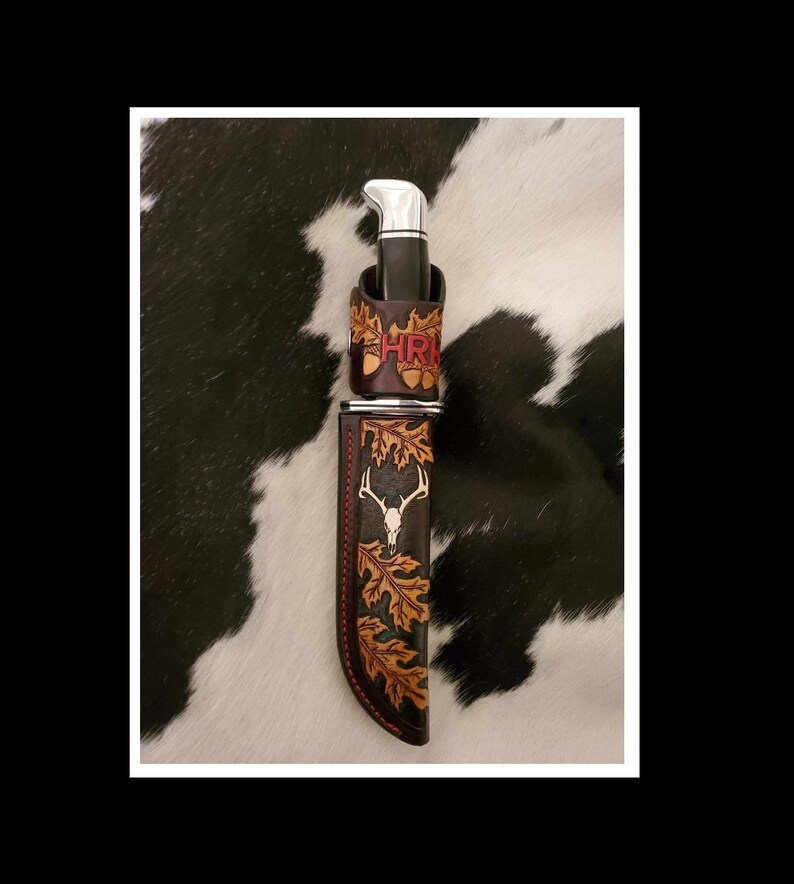 Knife Sheath With Collar Snap Fixed Blade Knife Sheath Knife Etsy