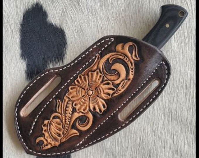 Extreme Slanted Pancake Style Fixed Blade Knife Sheath, Knife Scabbard