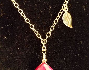 Ruby necklace14K Gold Filled