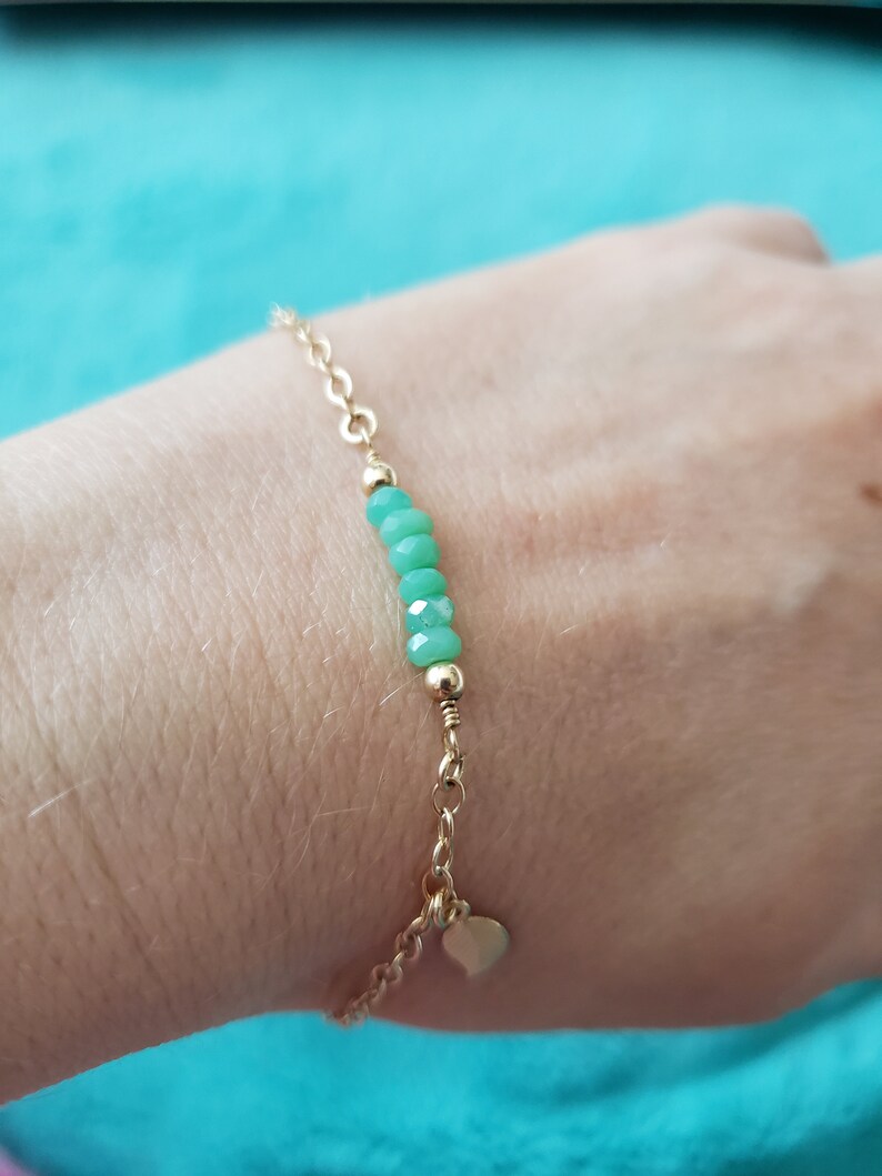 Emerald bracelet in 14K gold filled | Etsy