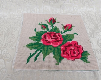 Vintage Rose Needlepoint