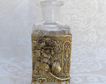 Vintage Globe 24 Kt Gold Plated Perfume Bottle