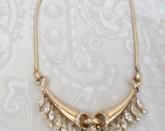 Collar vintage de diamantes de imitación de Corocraft