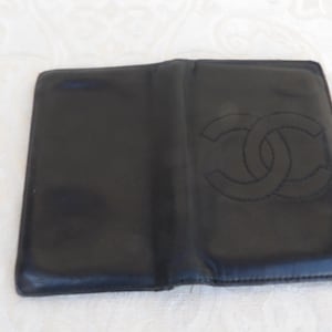 Vintage chanel portemonnee van lamsleer