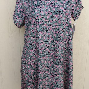 Vintage Floral Granny Lace Collar 90s Dress --- never worn