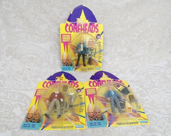 Sealed! Vintage 1993 Lot 3 Coneheads Figures